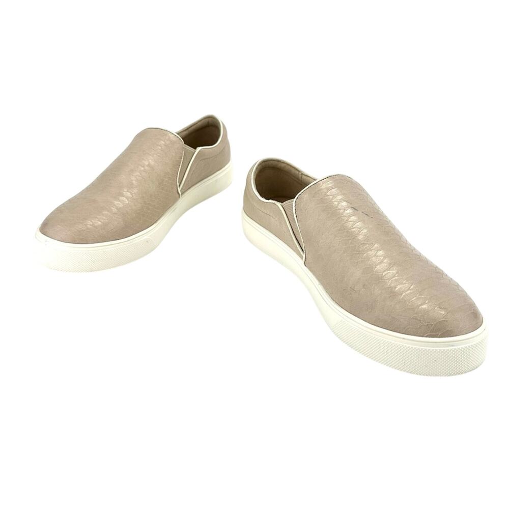 Aldo Jille Slip-On Sneaker Size 9 Mauve Pink Faux Leather Low Platform Embossed - Picture 12 of 14